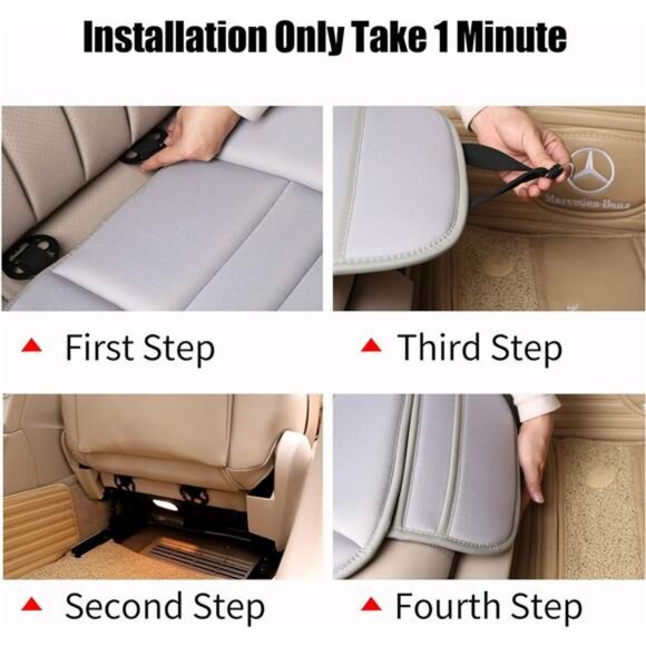 Car Seat Cushion Memory Foam Driver Pad Non Slip Comfort Office Chair Vehicle - Picture 6 of 7